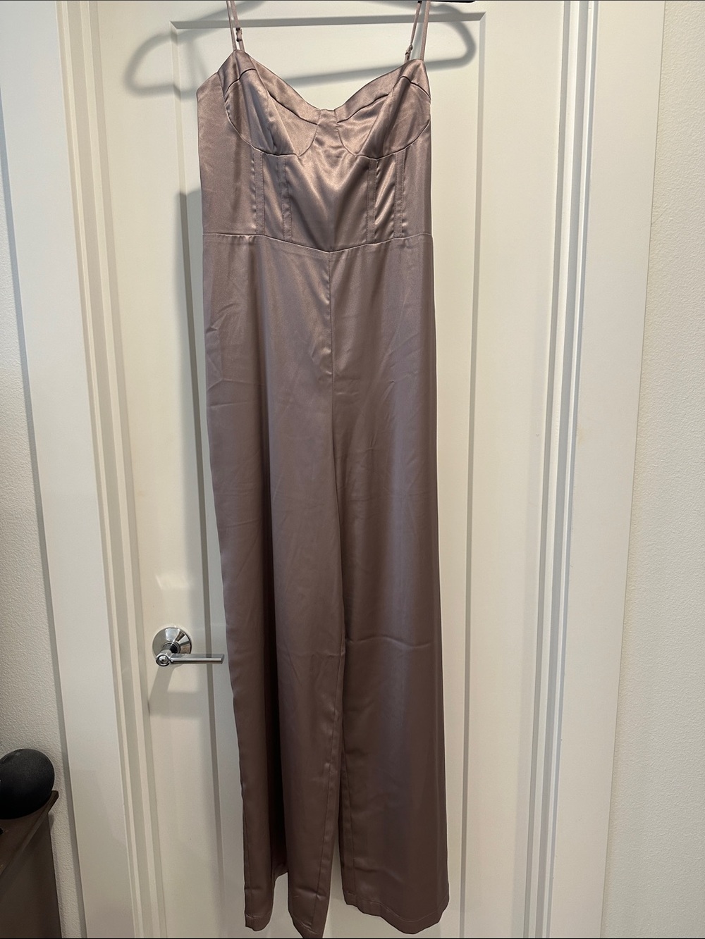 Astr Silky Mauve Wide-Leg Jumpsuit